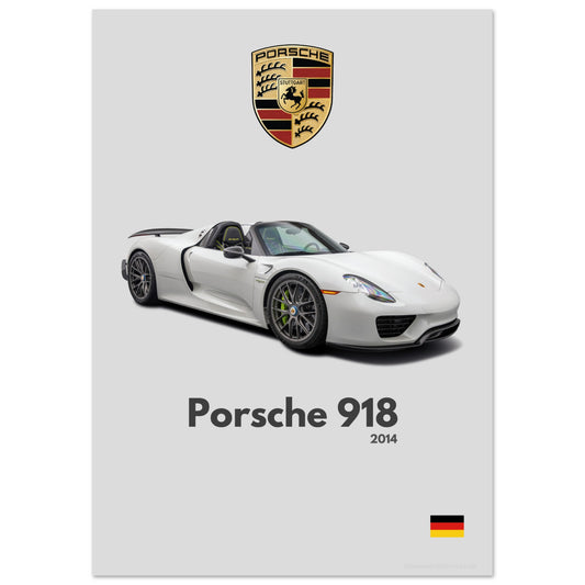 Porsche 918 Poster - Minimalist Collection