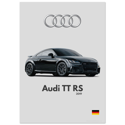 Audi TT RS Poster - Minimalist Collection