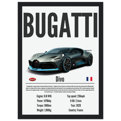 054 Bugatti Divo Poster - Precision Collection