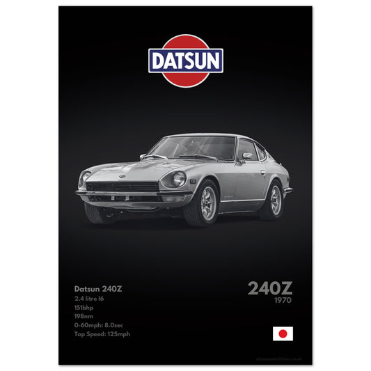 Datsun 240Z Poster - Monochrome Collection