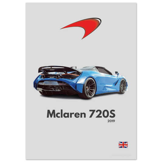 Mclaren 720s Poster - Minimalist Collection