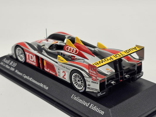 1/43 2008 Audi R10 TDI - Capello / Kristensen / McNish - Minichamps | Model Le Mans Car