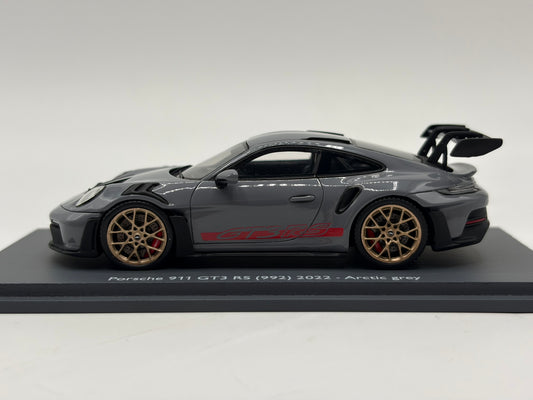 1/43 2022 Porsche 911 GT3 RS (992) - Arctic Grey - Schuco | Model Car