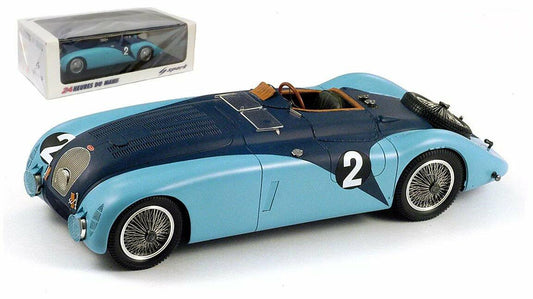 1/43 1937 Bugatti 57G "Tank" - Wimille / Benoist - Spark | Model Le Mans Car