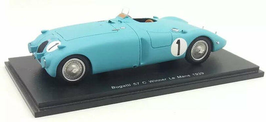 1/43 1939 Bugatti Type 57C "Tank" - Wimille / Veyron - Spark | Model Le Mans Car