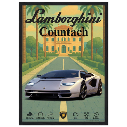 Lamborghini Countach Poster - Abstract Collection