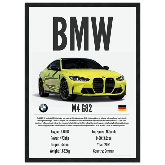 BMW M4 G82 Poster - Precision Collection