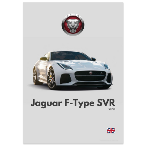 181 Jaguar F-Type SVR Poster - Minimalist Collection