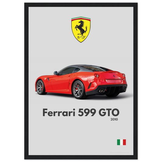 Ferrari 599 GTO Poster - Minimalist Collection