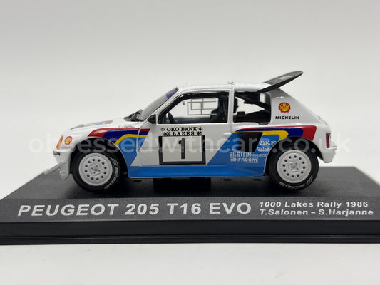 1/43 1986 Peugeot 205 T16 Evo - 1000 Lakes Rally - Salonen / Harjanne | Model Rally Car