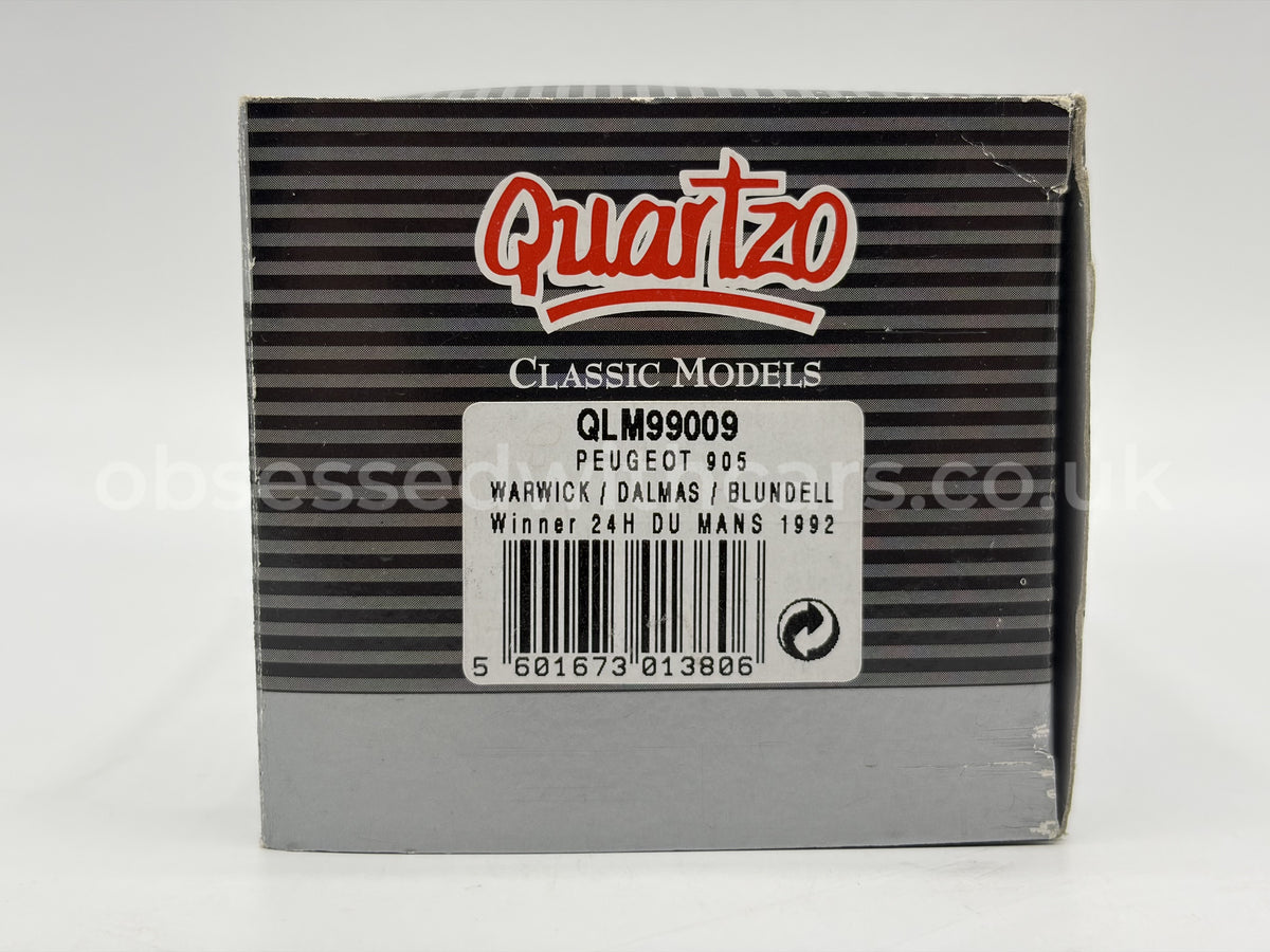 1/43 1992 Peugeot 905 - Warwick / Dalmas / Blundell - Quartzo | Model Le Mans Car