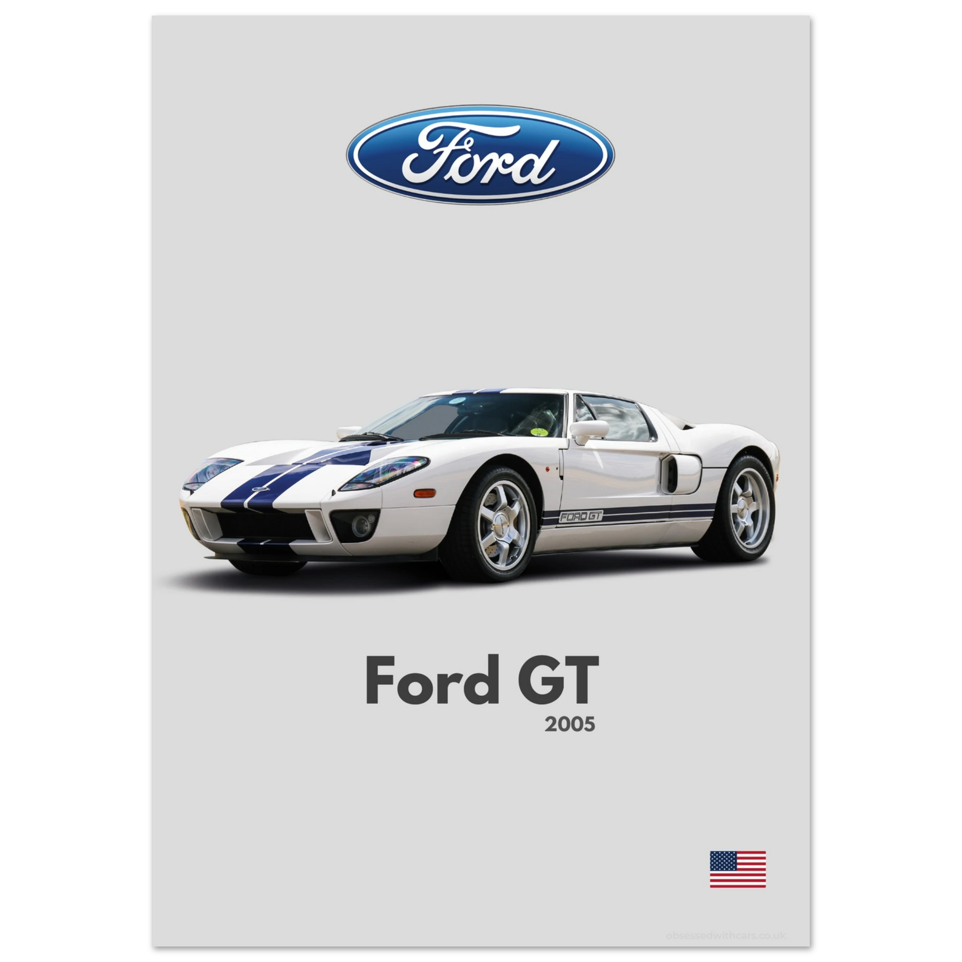 Ford GT Poster - Minimalist Collection