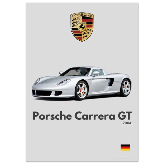 Porsche Carrera GT Poster - Minimalist Collection