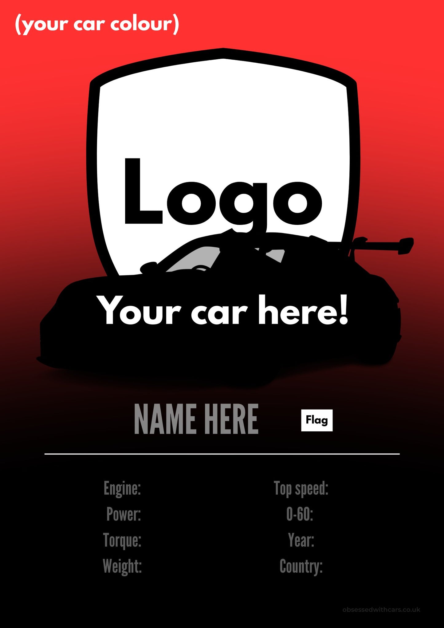 001 Custom Car Wall Art - Your Own Car