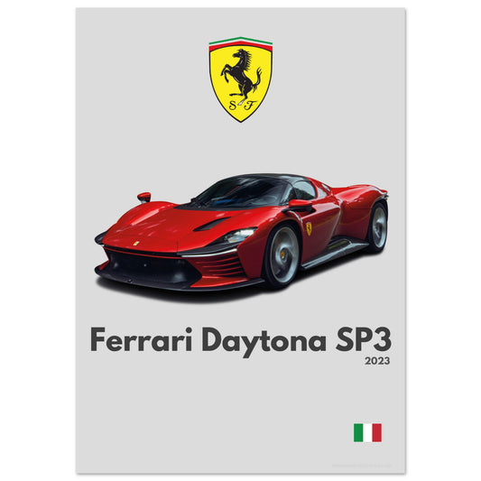 Ferrari Daytona SP3 Poster - Minimalist Collection