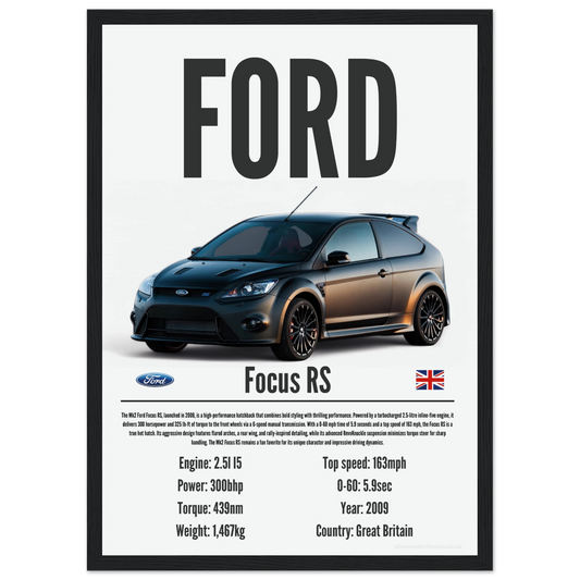 Ford Focus RS Poster - Precision Collection
