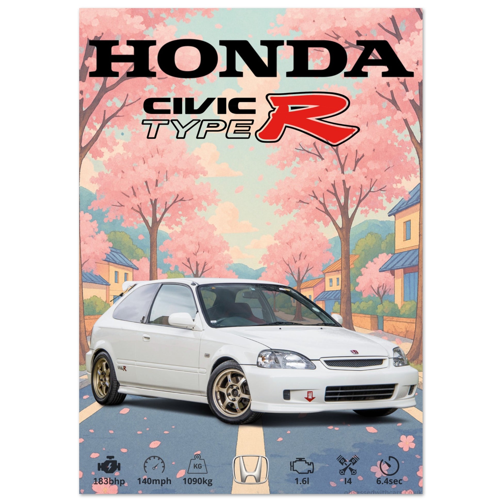 Honda Civic EK9 Type-R Poster - Abstract Collection