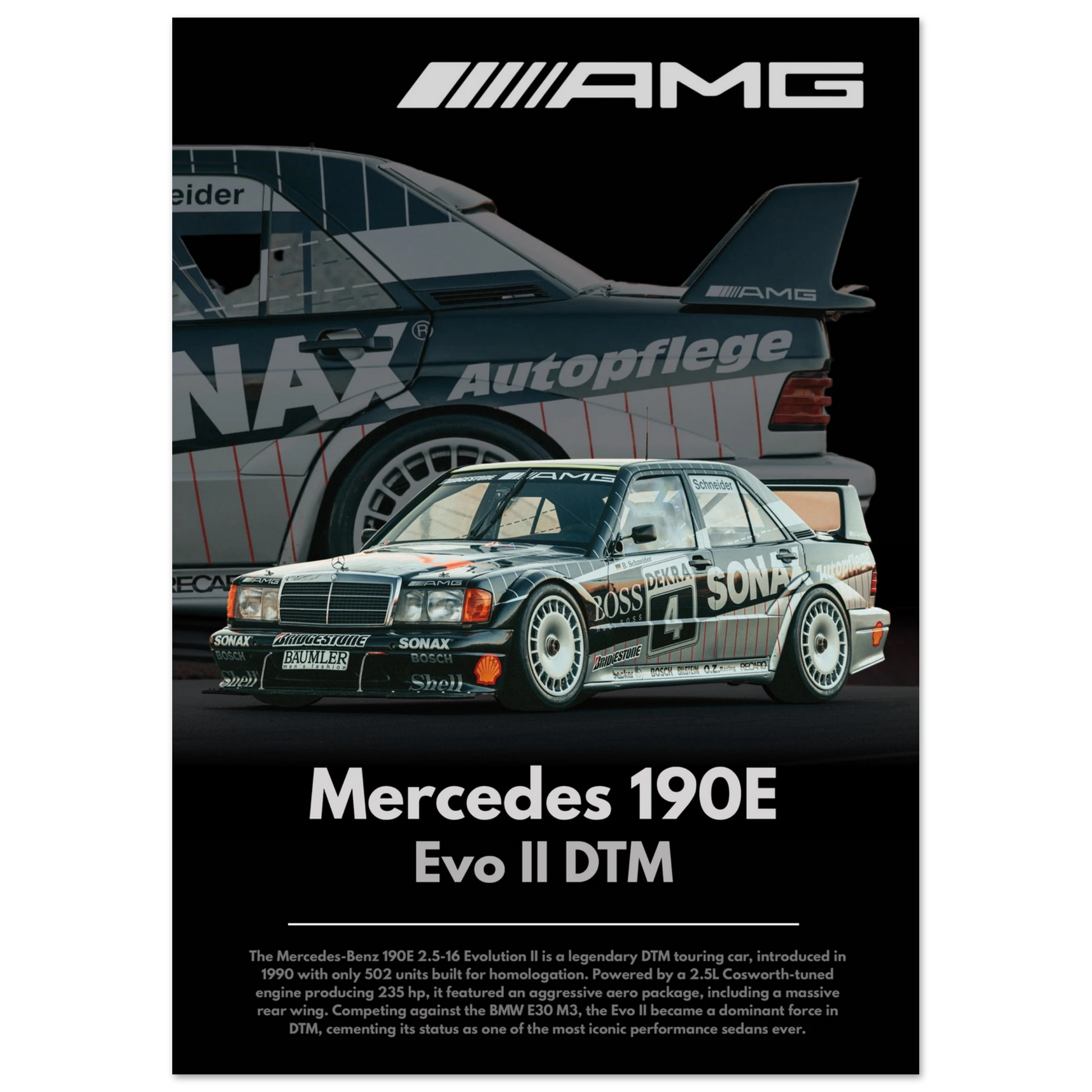 Mercedes 190E Evo II DTM Poster
