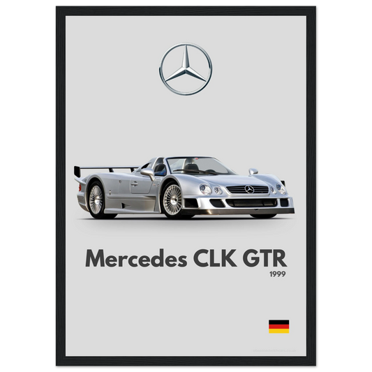 Mercedes CLK GTR Poster - Minimalist Collection