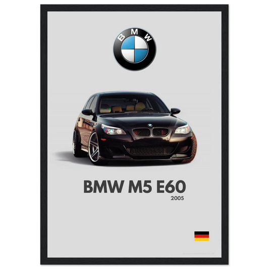 BMW M5 E60 Poster - Minimalist Collection
