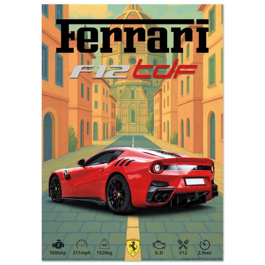 Ferrari F12 TDF Poster - Abstract Collection