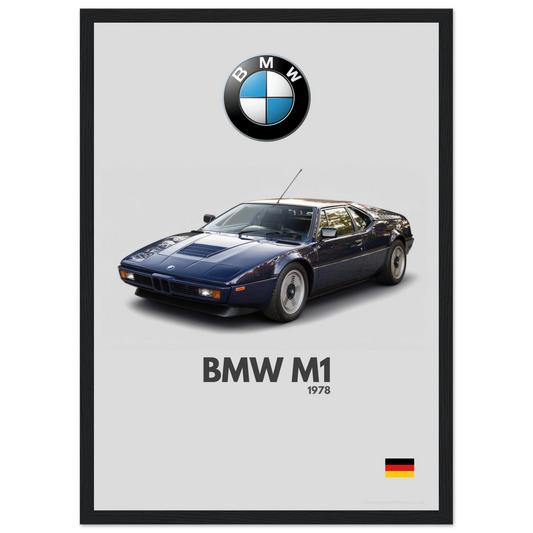 BMW M1 Poster - Minimalist Collection