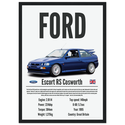 Ford Escort RS Cosworth Poster - Precision Collection