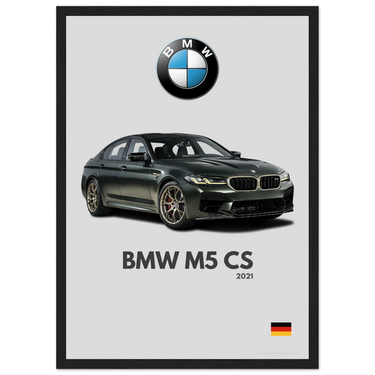 BMW M5 CS Poster - Minimalist Collection