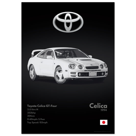 Toyota Celica GT-Four Poster - Monochrome Collection