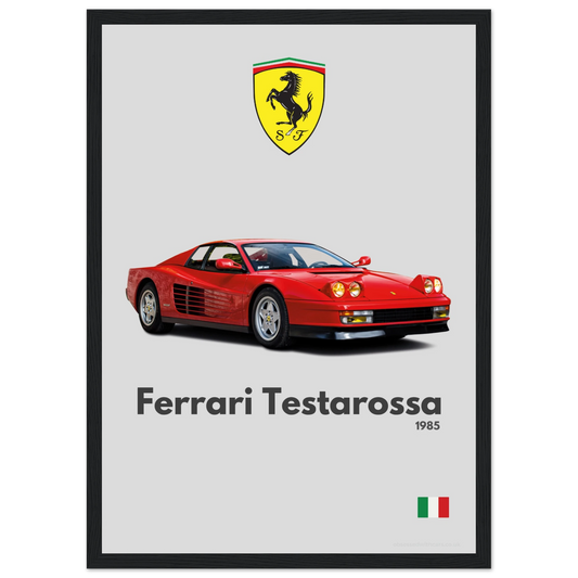 Ferrari Testarossa Poster - Minimalist Collection