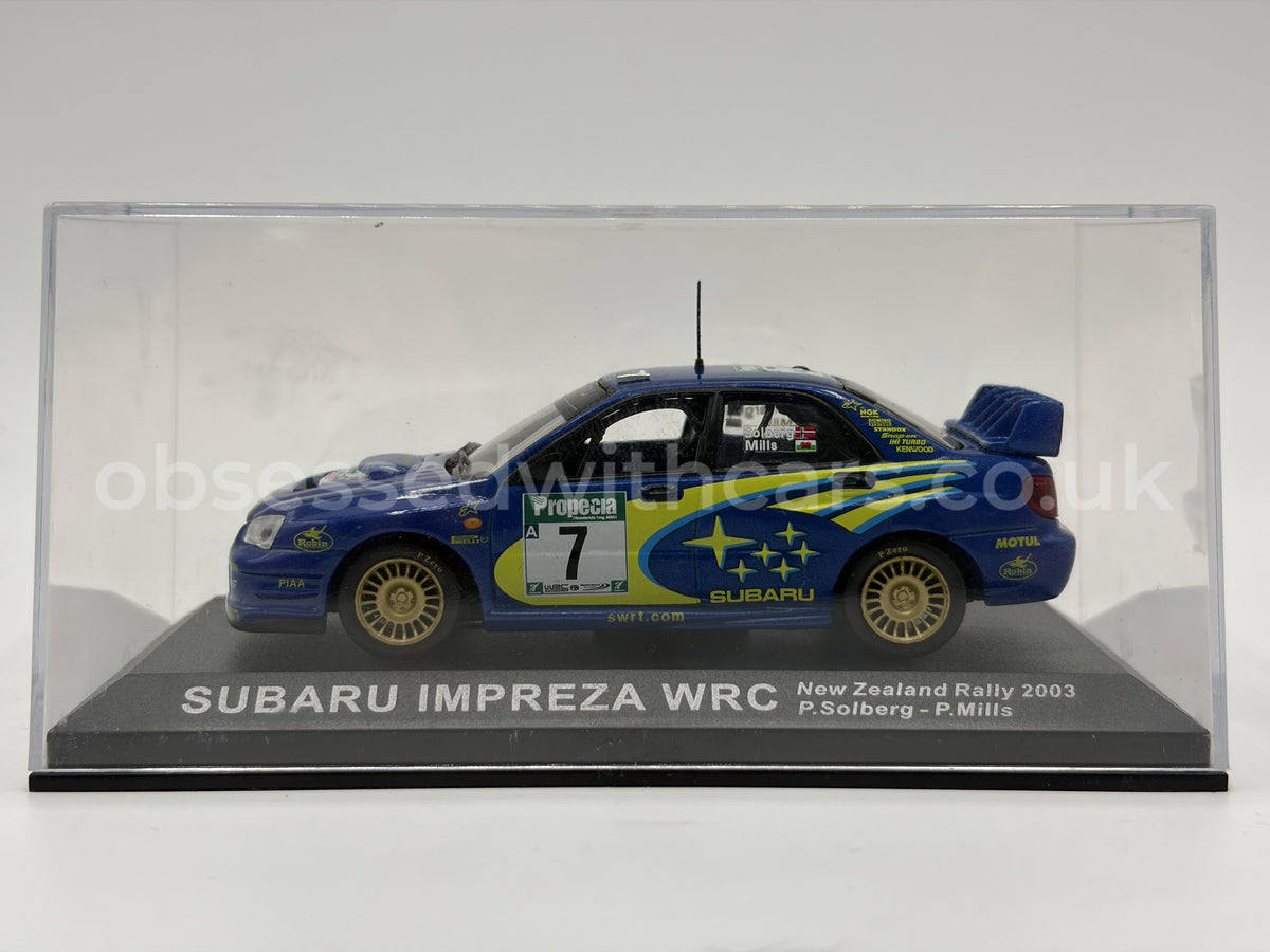 1/43 2003 Subaru Impreza WRC - New Zealand Rally - Solberg / Mills | Model Rally Car