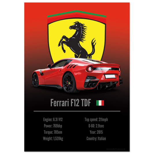 Ferrari F12 TDF Poster - Accent Collection