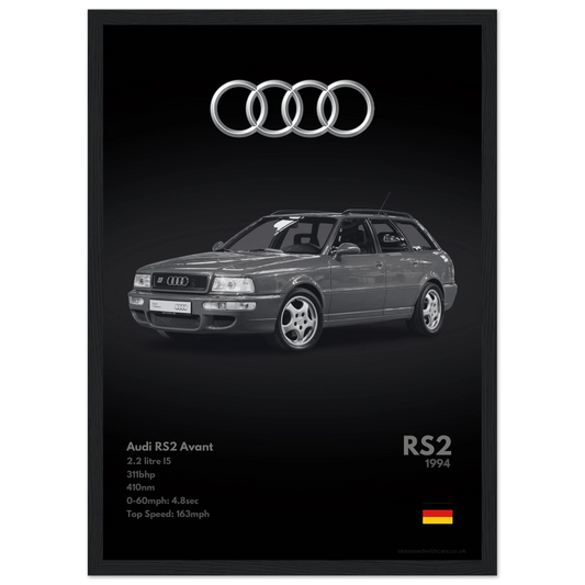 Audi RS2 Avant Poster - Monochrome Collection