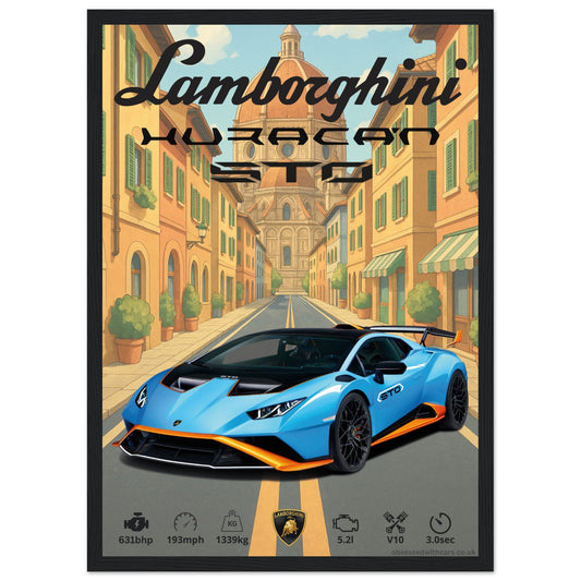 Lamborghini Huracan STO Poster - Abstract Collection