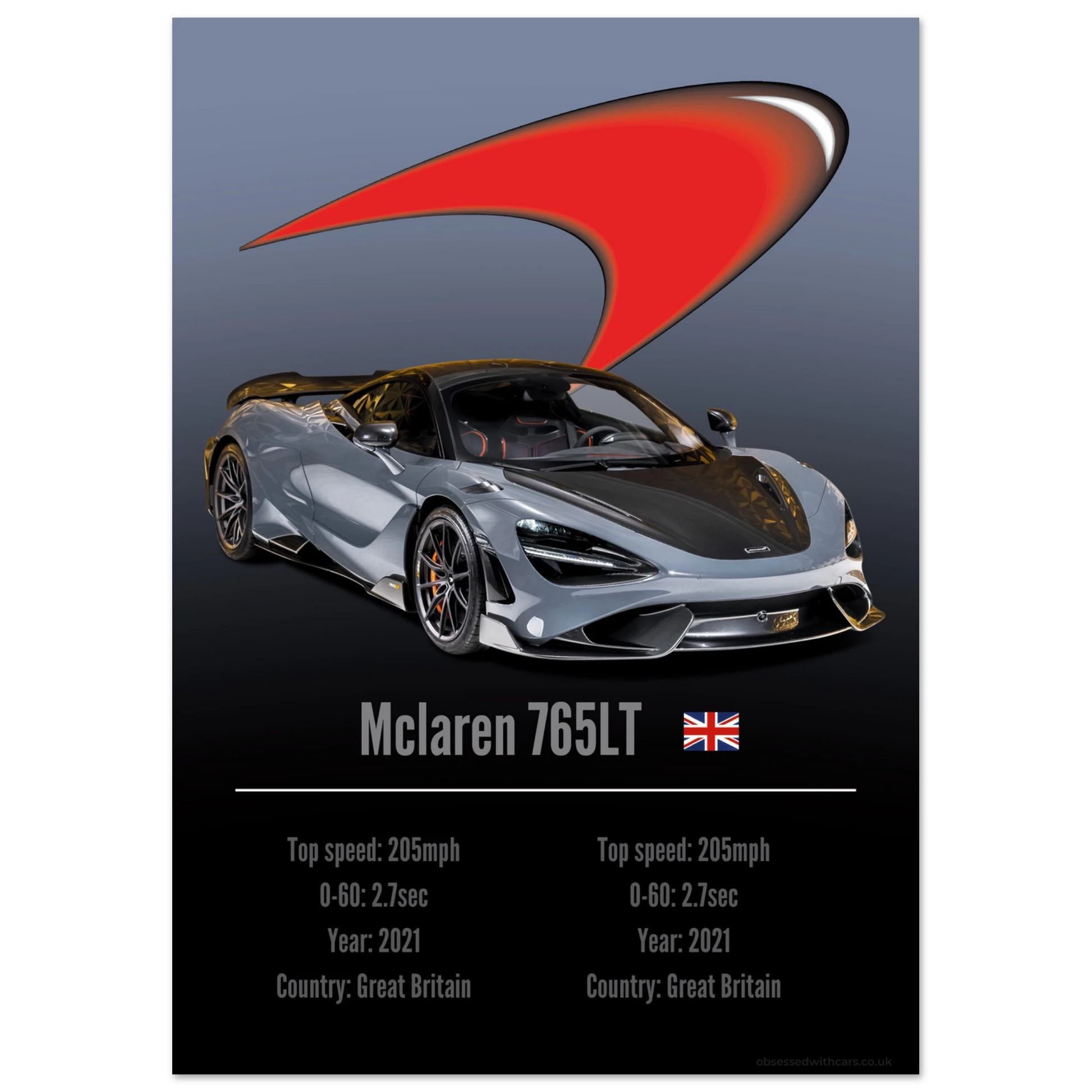 Mclaren 765LT Poster - Accent Collection