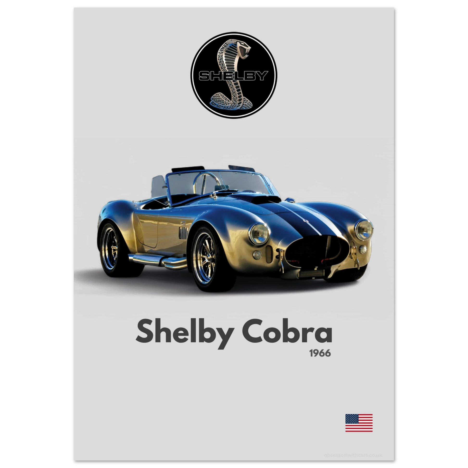 Shelby Cobra Poster - Minimalist Collection