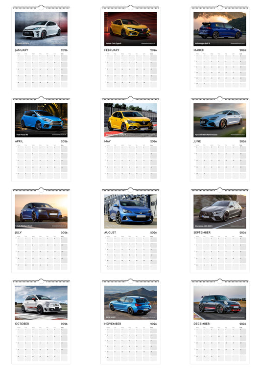 Hot Hatches Calendar 2026