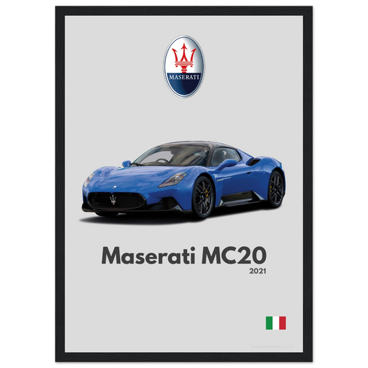 Maserati MC20 Poster - Minimalist Collection