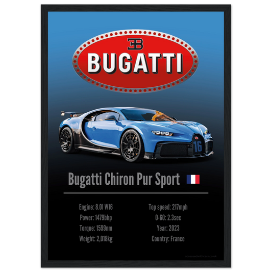 Bugatti Chiron Pur Sport Poster - Accent Collection
