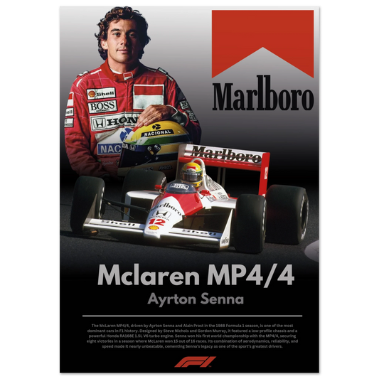 Mclaren MP4/4 Ayrton Senna Poster