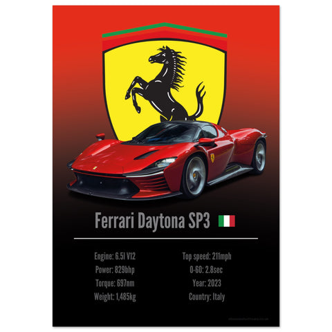 171 Ferrari Daytona SP3 Poster - Accent Collection