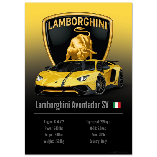 Lamborghini Aventador SV Poster - Accent Collection