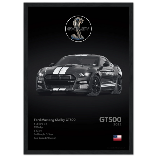Shelby GT500 Poster - Monochrome Collection