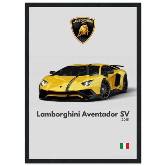 Lamborghini Aventador SV Poster - Minimalist Collection