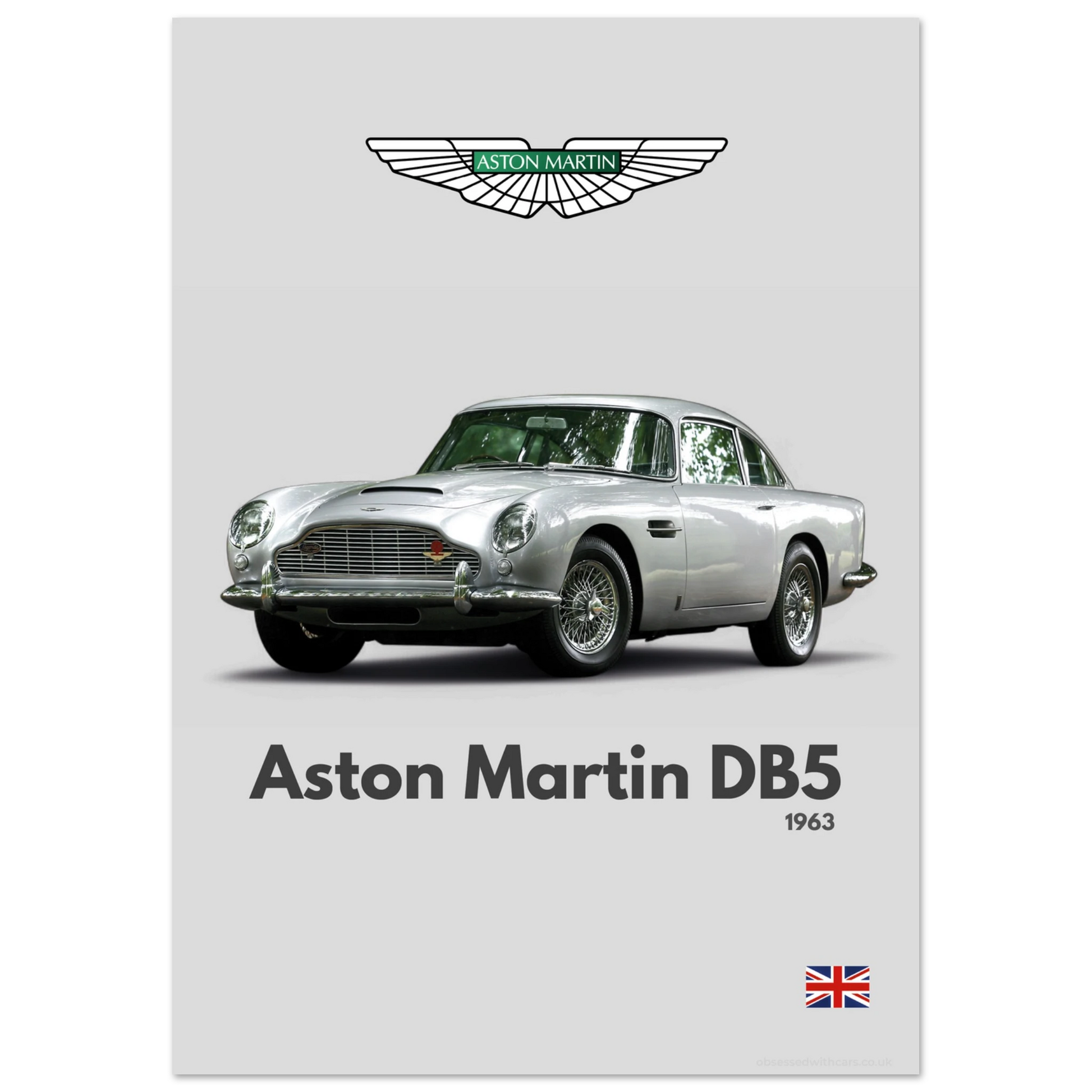 Aston Martin DB5 Poster - Minimalist Collection