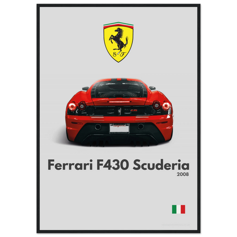 340 Ferrari F430 Scuderia Poster - Minimalist Collection