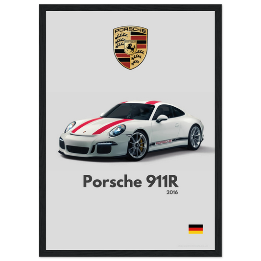 Porsche 911R Poster - Minimalist Collection