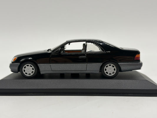 1/43 1992 Mercedes 600 SEC - Black - Minichamps | Model Car