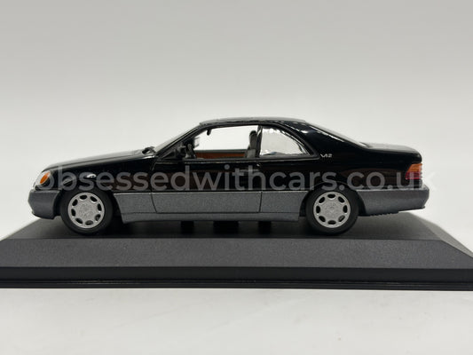 1/43 1992 Mercedes 600 SEC - Black - Minichamps | Model Car