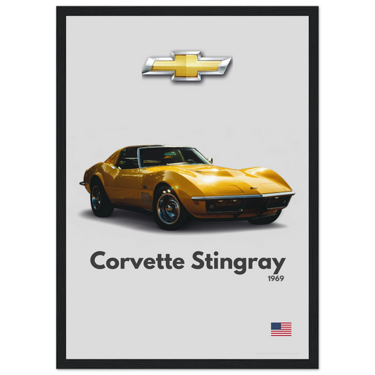 Corvette Stingray Poster - Minimalist Collection